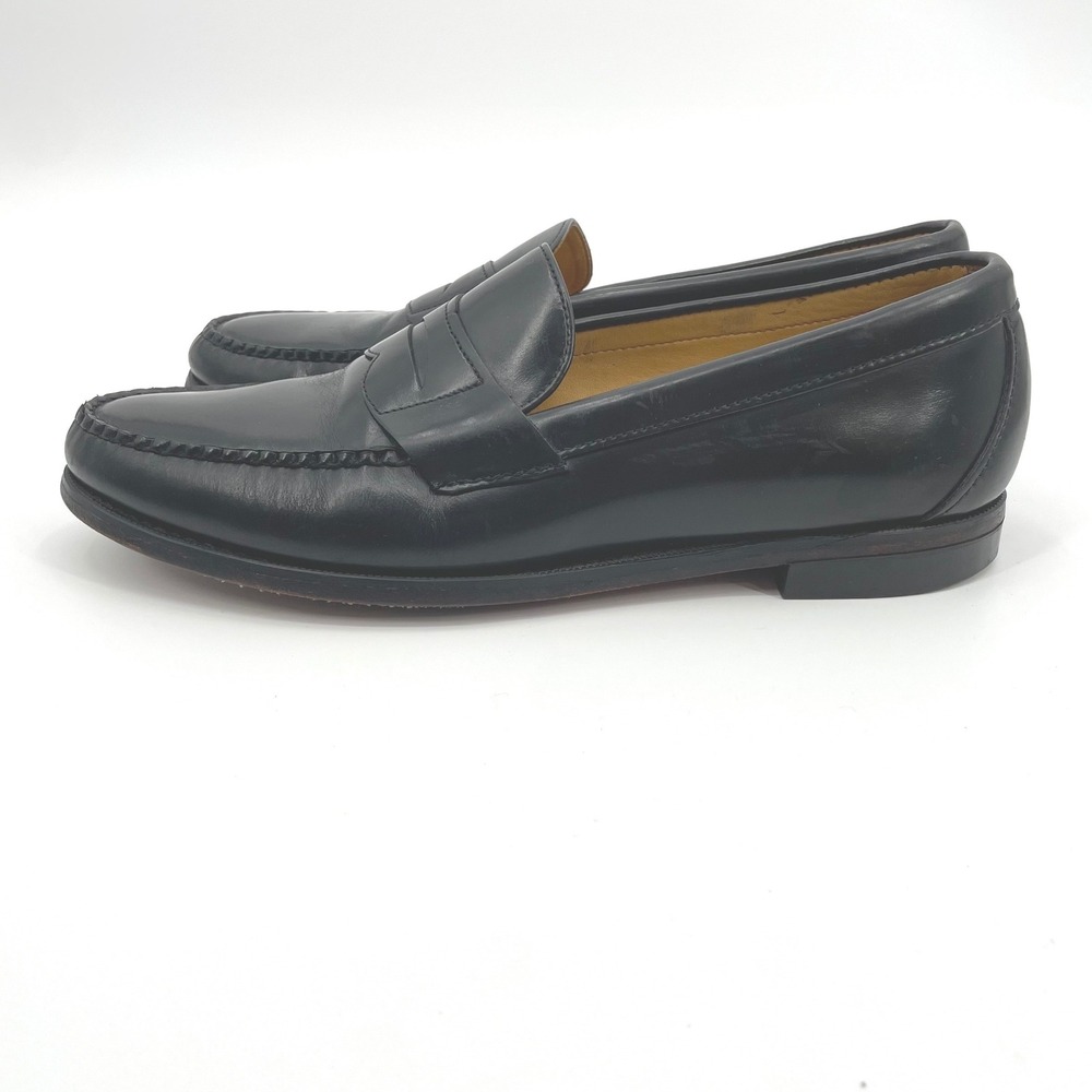 Vintage Sebago Classic Penny Loafers Black Leather Made in USA Men's 12 B Narrow